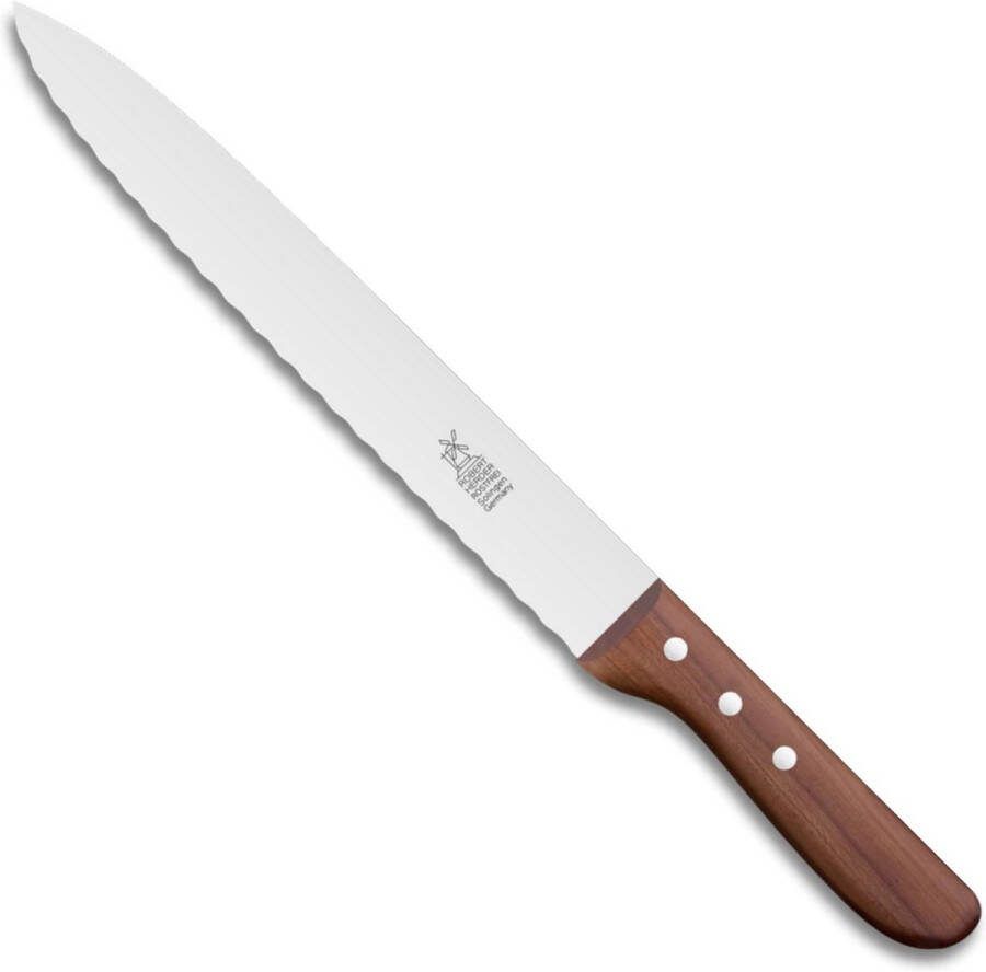 Robert Herder Gevogeltemes Vleesmes RVS met Golf Lemmet 17 cm Heft Pruimenhout