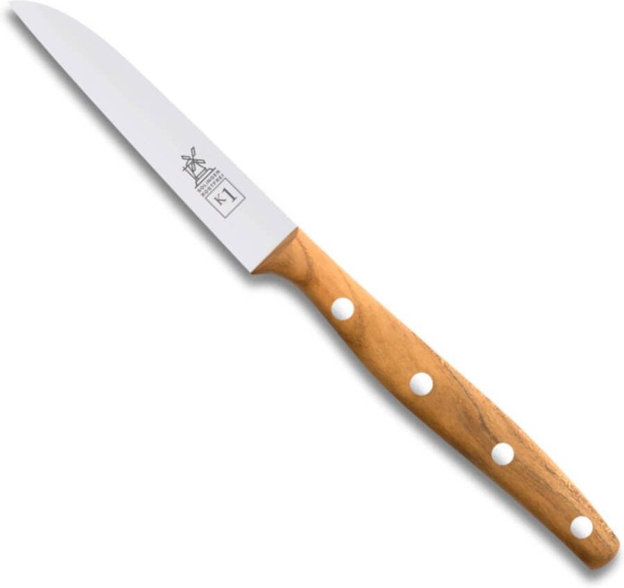 Robert Herder K1 Schilmes Groentemes RVS Recht Lemmet 9 cm Heft Abrikooshout