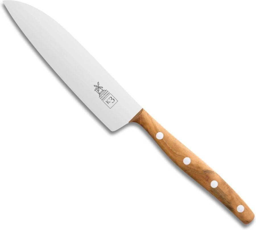 Robert Herder K3 Koksmes RVS Recht Lemmet 12.5 cm Heft Abrikooshout
