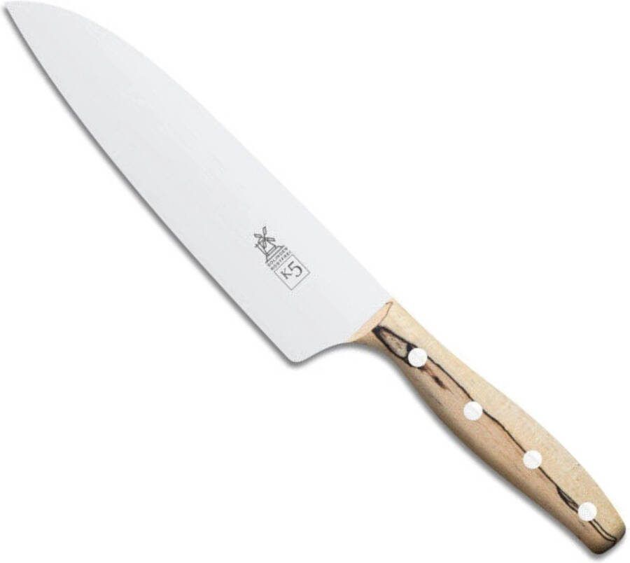 Robert Herder K5 Koksmes XL RVS Licht Gebogen Lemmet 18 cm Heft IJsbeukenhout