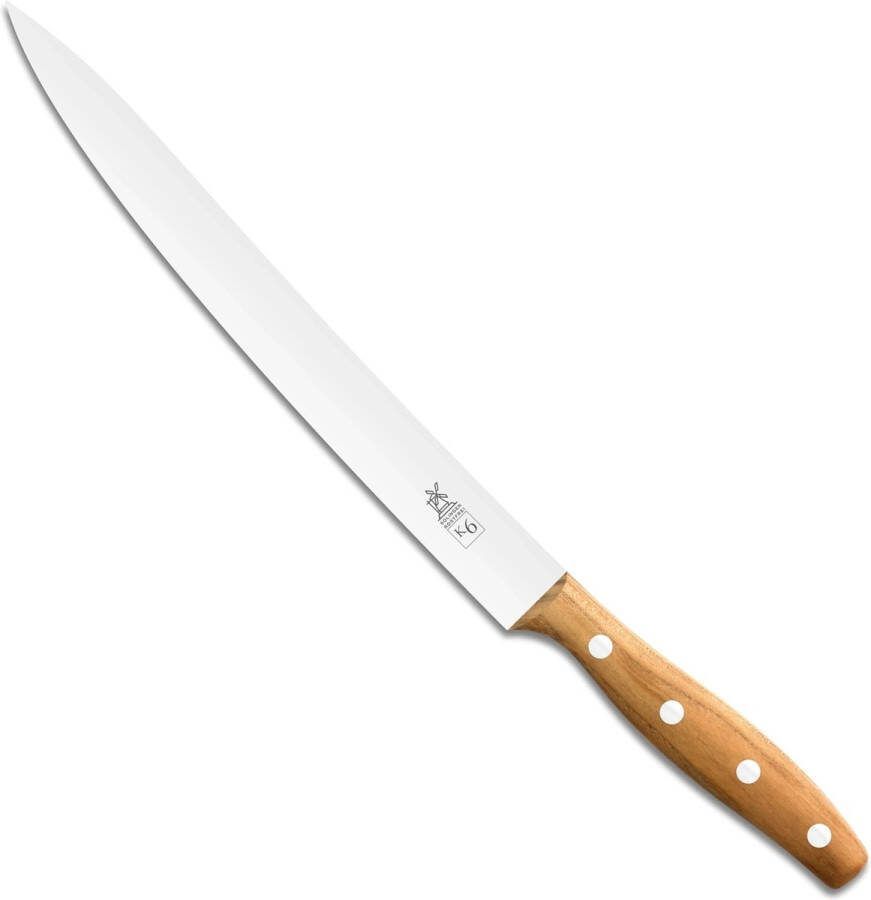 Robert Herder K6 Vleesmes Fileermes RVS Spits Lemmet 23 cm Heft Abrikooshout
