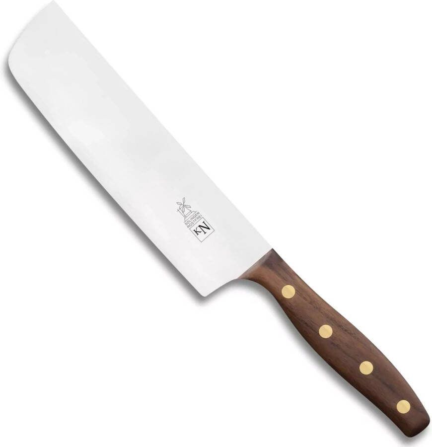 Robert Herder KN Nakiri Groentemes 60HRC RVS Lemmet 18 cm Heft Walnotenhout