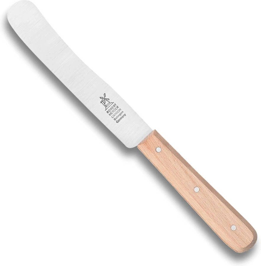 Robert Herder Molenmes Ontbijtmes Rauhmacher Carbonstaal Lemmet 118 mm Heft Beukenhout