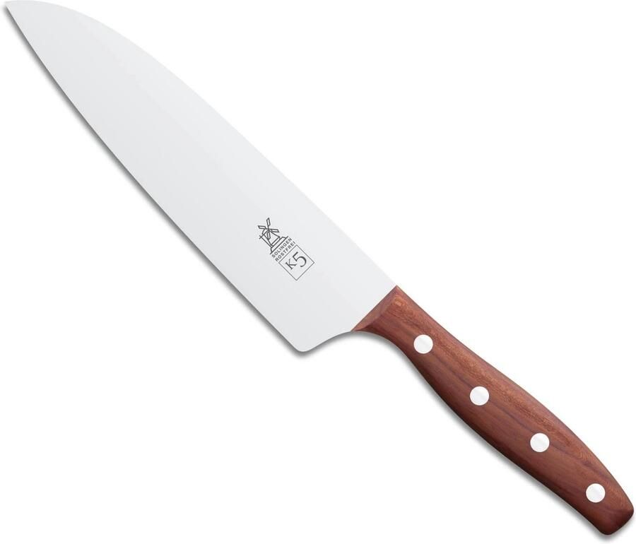 Robert Herder K5 Koksmes XL RVS Licht Gebogen Lemmet 18 cm Heft Pruimenhout