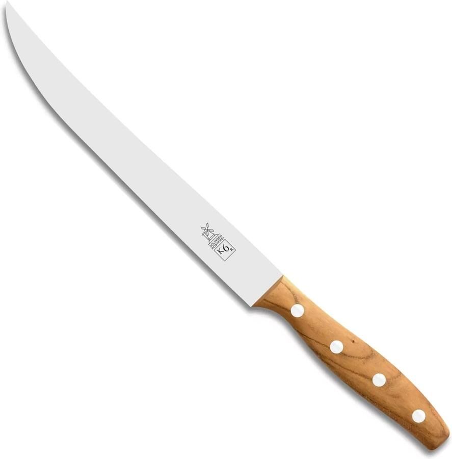 Robert Herder K6R Vleesmes RVS Lemmet 20 cm Heft Abrikooshout Geschenkverpakking