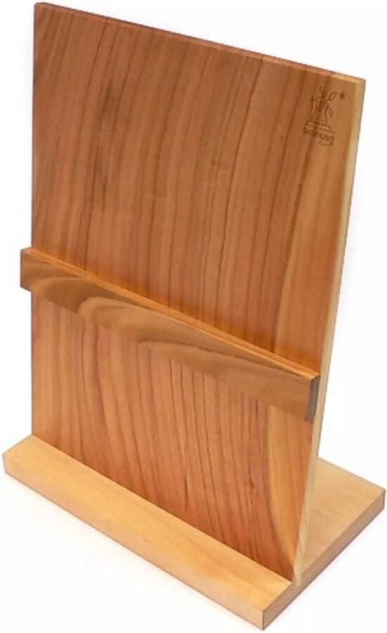 Robert Herder Magnetische Messenblok met Voet 35 5 x 26 0 x 15 0 cm Kersenhout Exclusief Messen