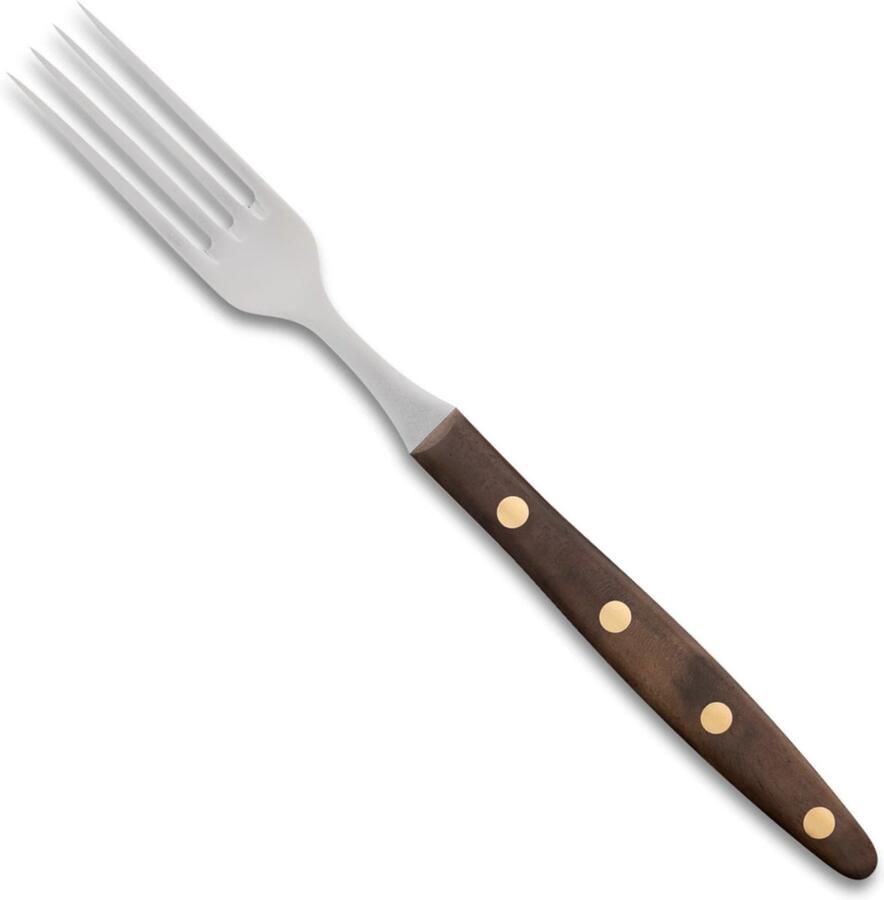 Robert Herder Windmühle Steakvork RVS Lengte 20.5 cm Heft Walnotenhout