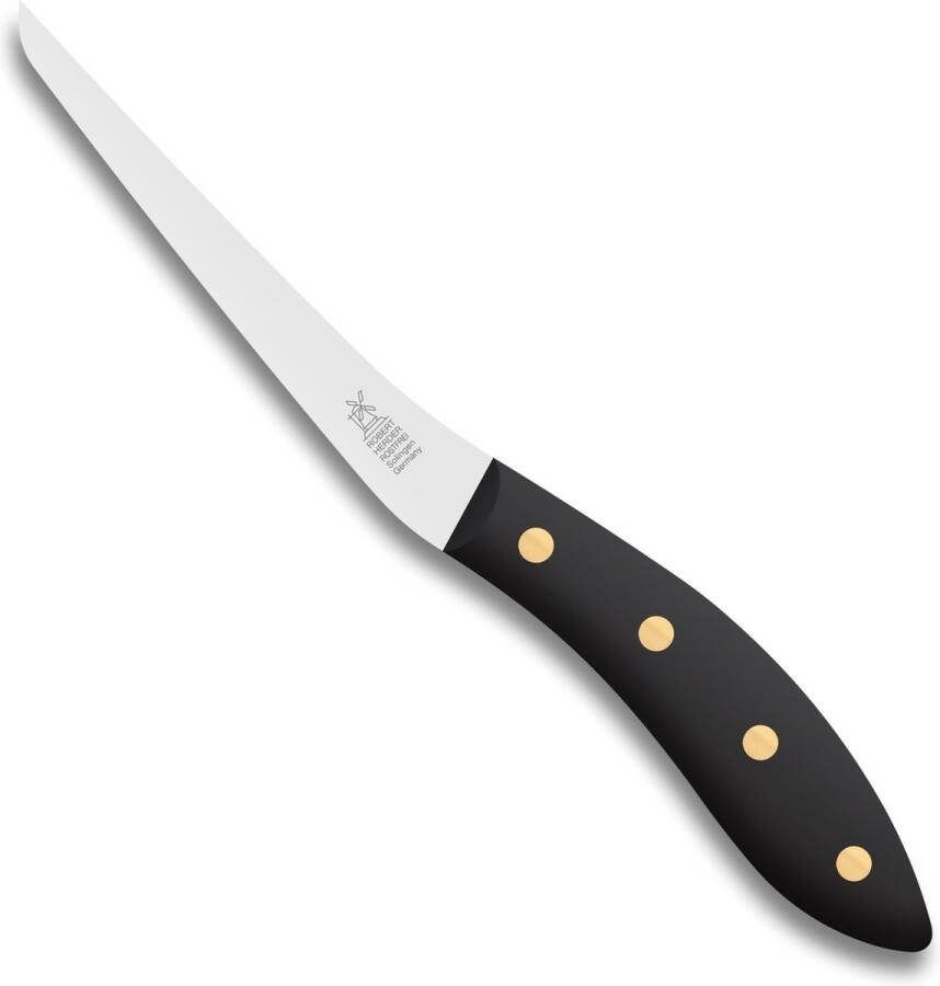 Robert Herder Fileermes SeaKnives Edwin Vinke's Flexibel RVS Lemmet 130 mm Heft POM Zwart