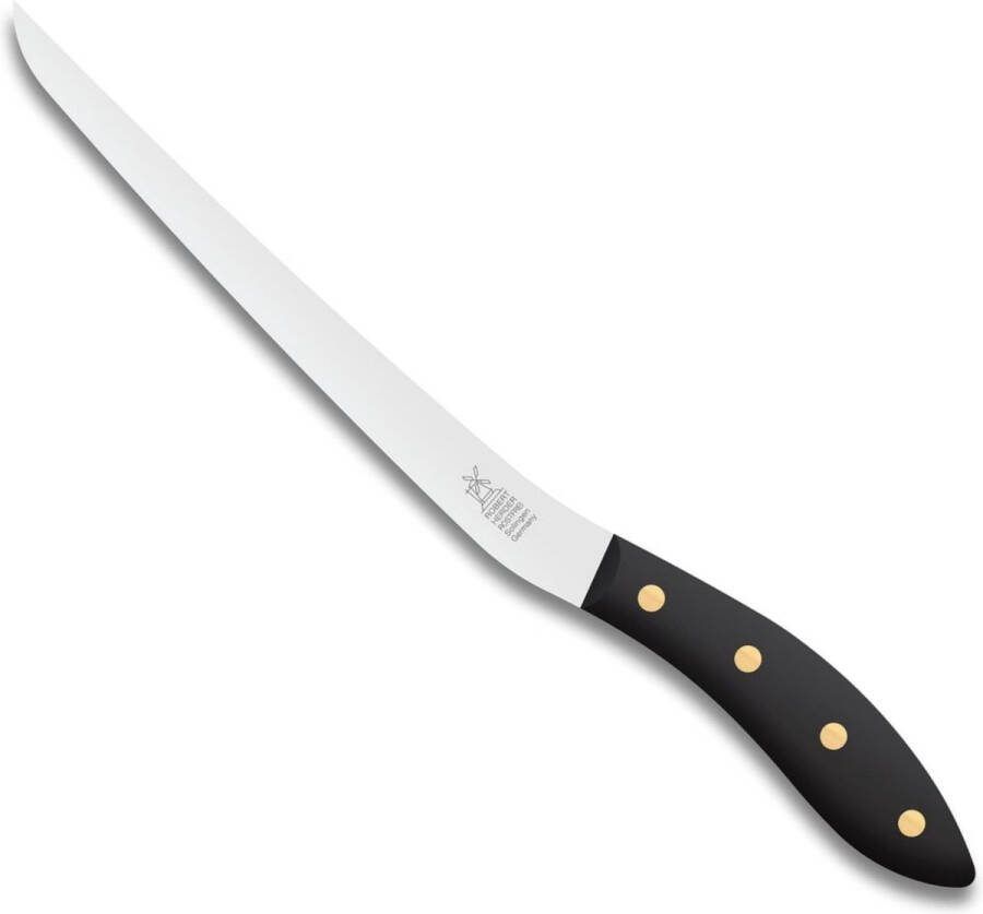 Robert Herder Fileermes SeaKnives Edwin Vinke's Stijf RVS Lemmet 210 mm Heft POM Zwart