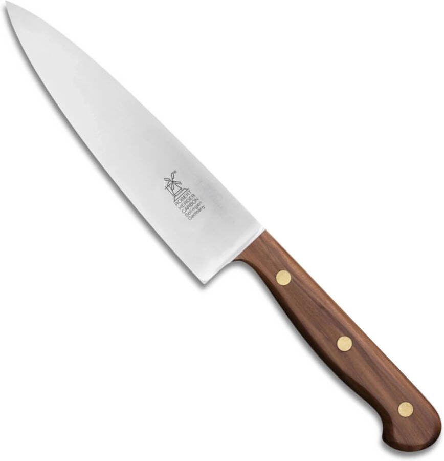Robert Herder Serie 1922 Koksmes Carbonstaal Middenspits Lemmet 18 cm Heft Pruimenhout