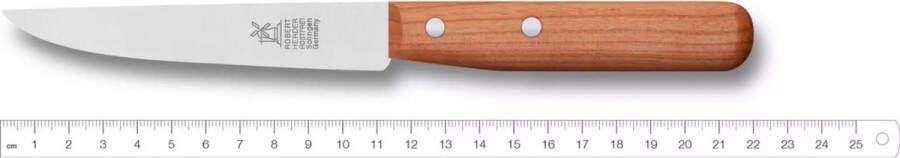 Robert Herder Steakmes Buckels RVS Glad Lemmet 11 cm Heft Kersenhout