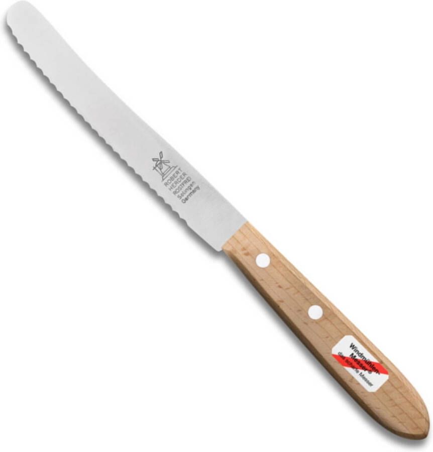 Merkloos Sans marque Robert Herder Tafelmes met kartel RVS Roodbeuken 12.5 cm