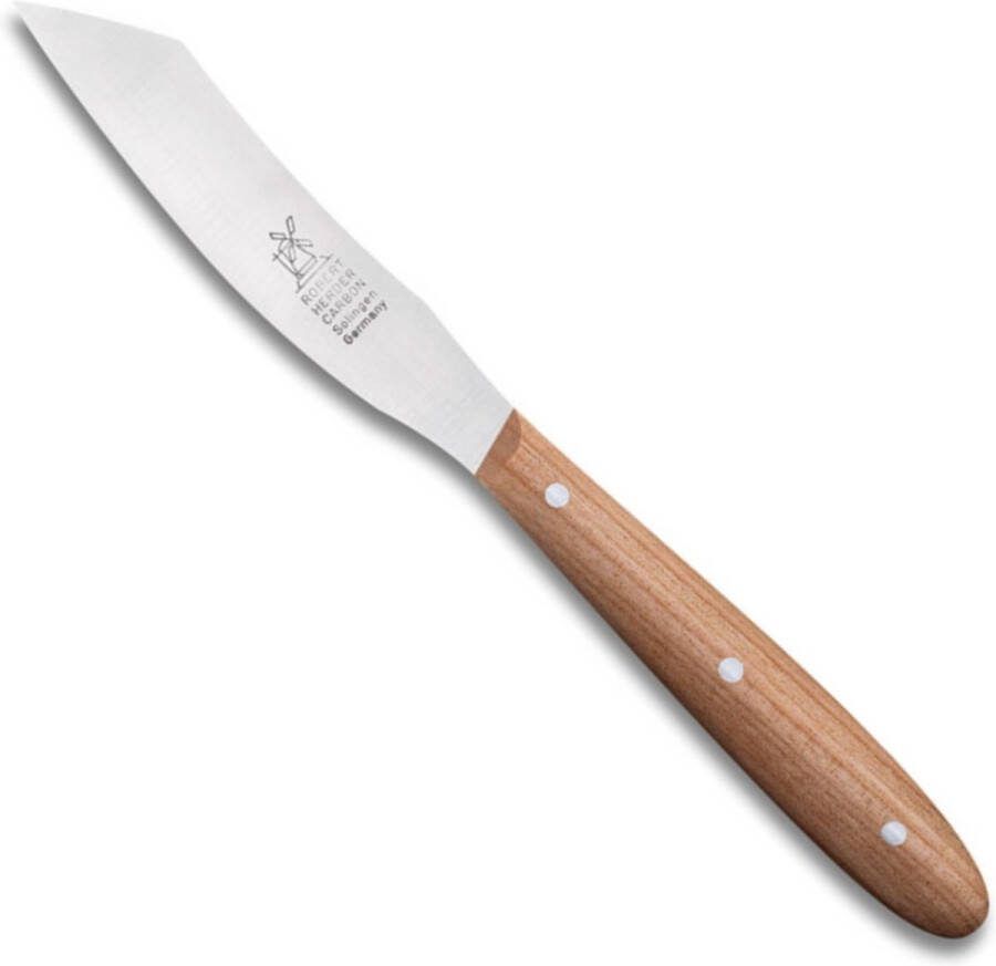 Robert Herder Yatagan Mini Groentemes Fruitmes Lemmet 6.5 cm Carbonstaal Heft Kersenhout