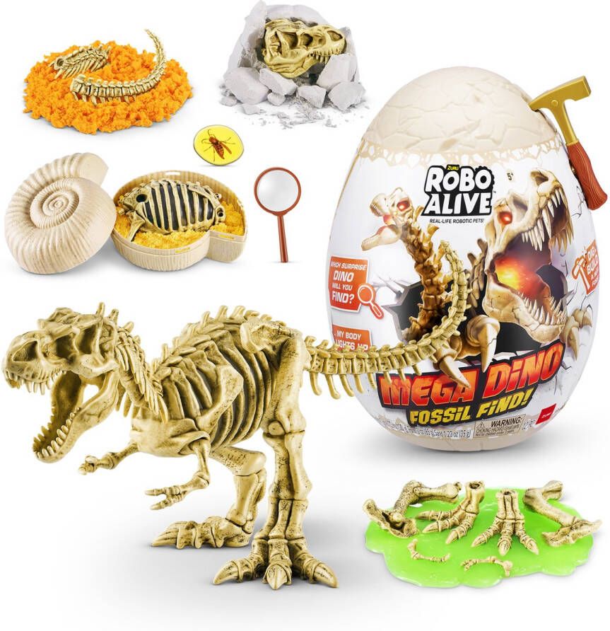 Robo Alive ZURU Mega Dino Fossil Find Speelgoedrobot T Rex