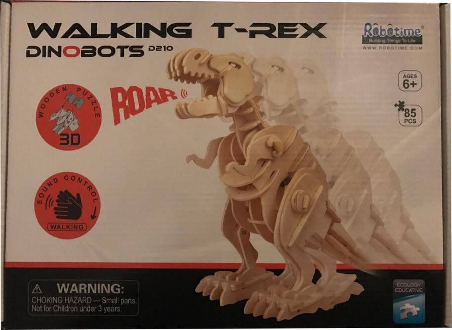 Robotime 3D Dino T-Rex Houten Puzzel