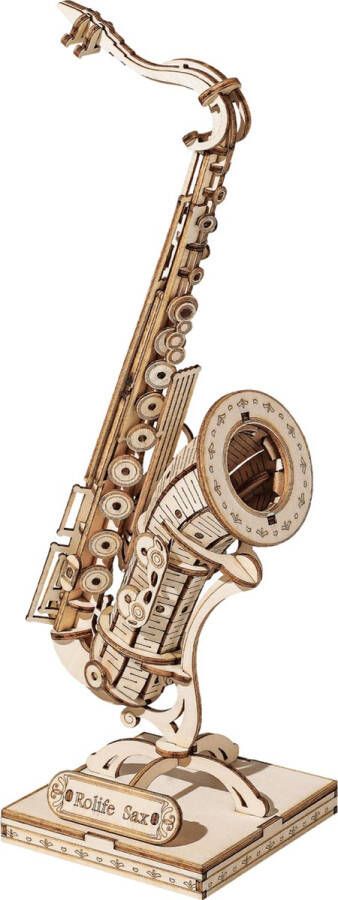 Robotime 3D Houten Puzzel Muziekinstrument Saxophone TG309 8 5x7x23cm 6946785116793