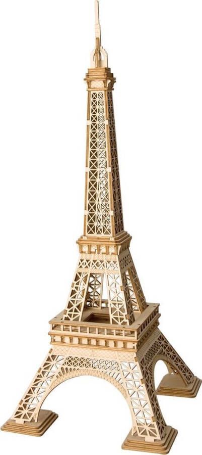 Robotime 3D puzzel modelbouw pakket Eiffeltoren 23 Cm Hout Naturel 122-delig Overig