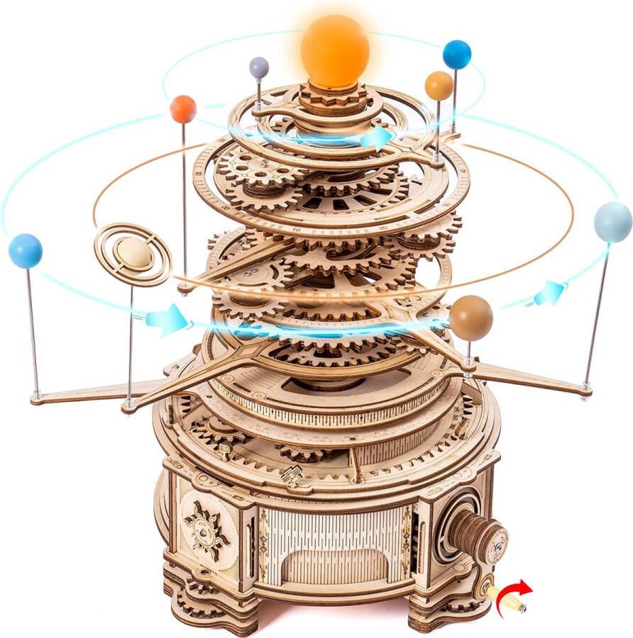 Robotime 3D-puzzel zonnestelsel ST001 houten modelkits voor volwassenen om bouwdozen te bouwen Jigsaw beste kerst- of verjaardagsgeschenken