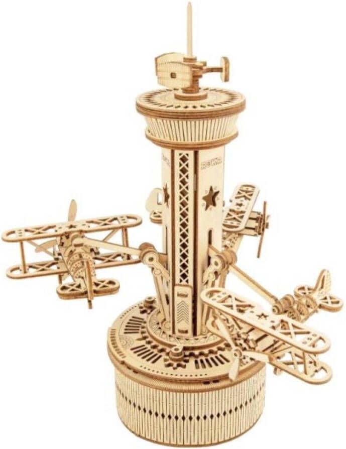 Robotime Air-Control tower Rokr Houten puzzel Volwassenen 3D puzzel DIY
