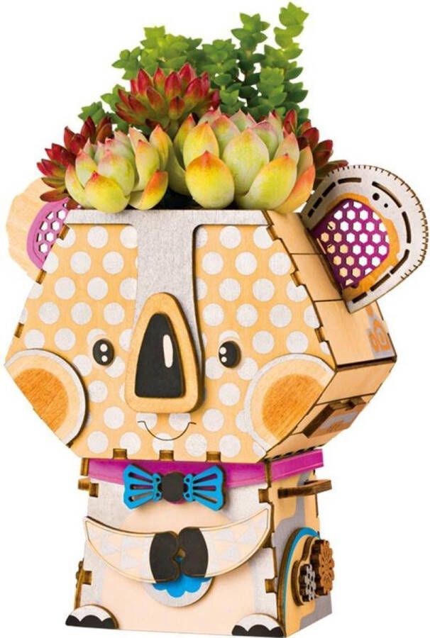 Robotime Bouwpakket Bloempot DIY Koala 13 7 X 7 8 Cm Hout