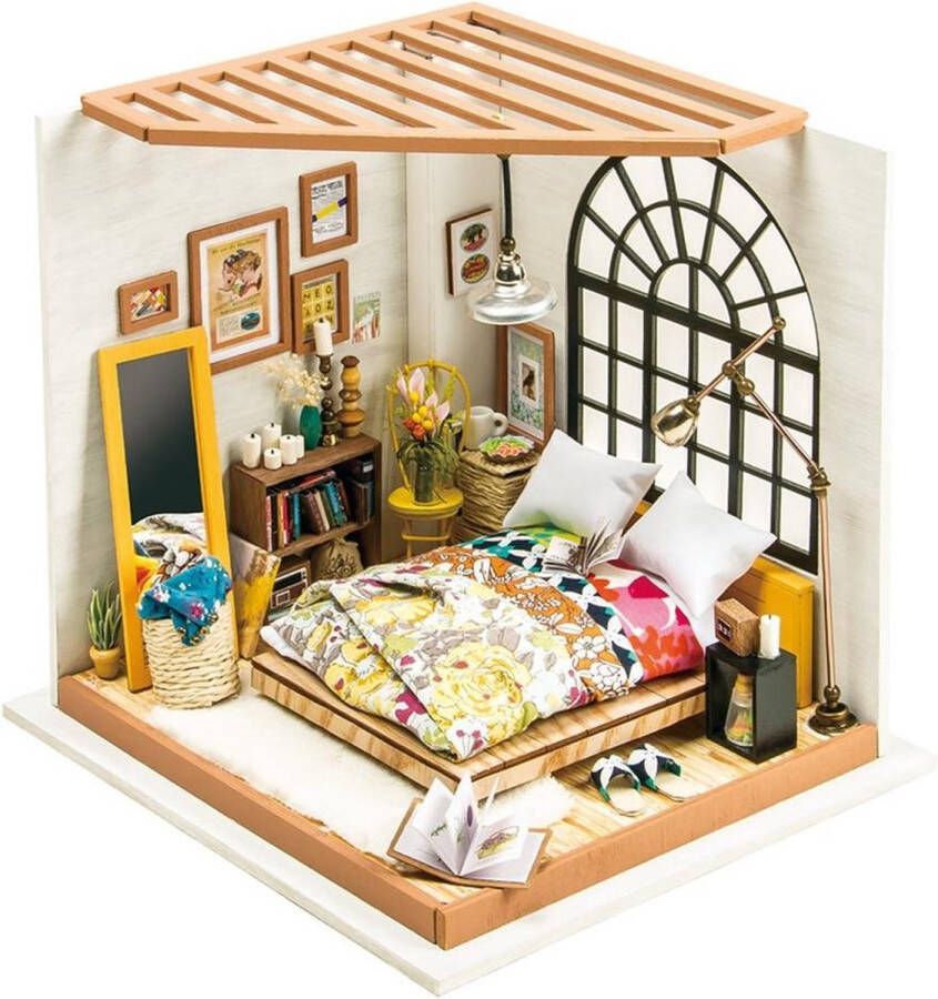 Robotime DIY Dollhouse Kit-Alice's Dreamy Bedroom Houten Bouwpakket