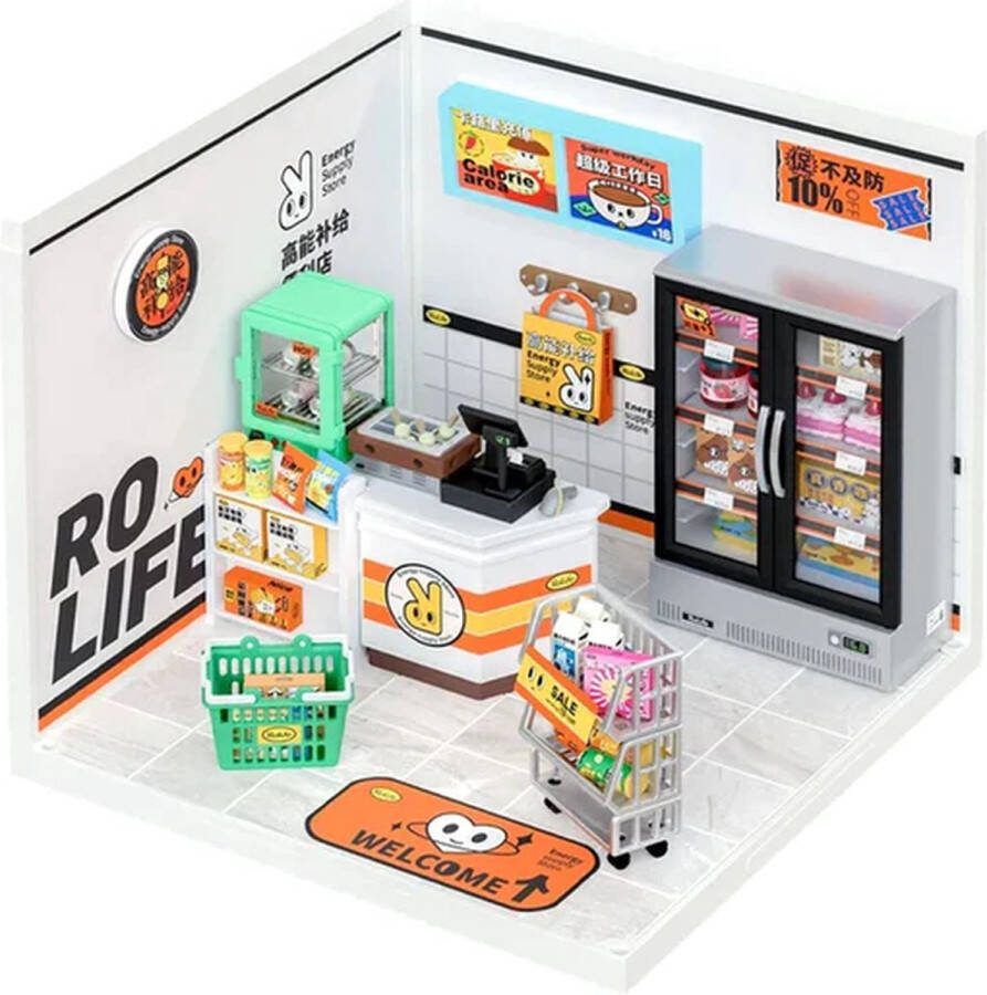 Robotime Energy Supply Store DW002 Rolife Poppenhuis Miniatuur DIY