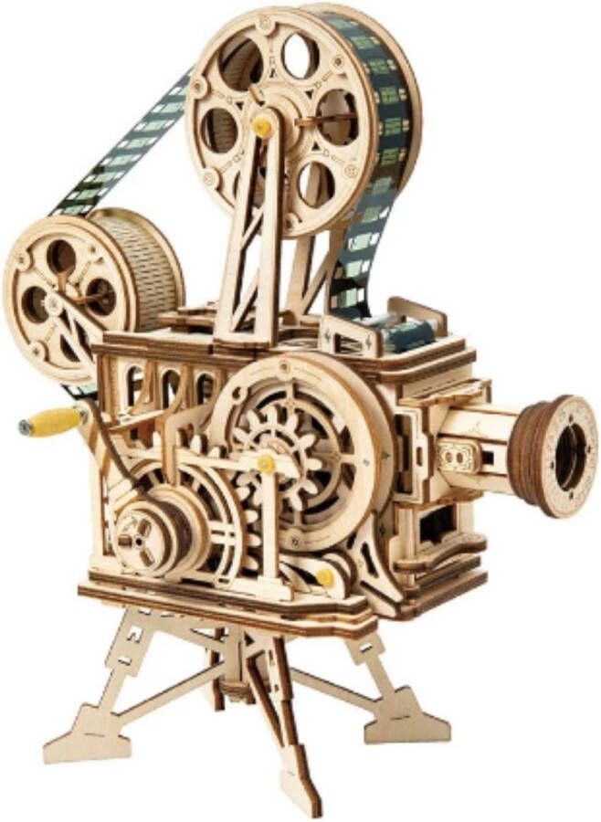 Robotime Film Projector Rokr Mini beamer Houten puzzel Volwassenen 3D puzzel Modelbouw DIY