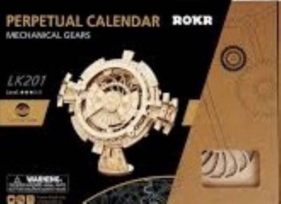 Robotime Houten 3D puzzel luxe eeuwigdurende kalender 52 onderdelen niveau 3 ROKR