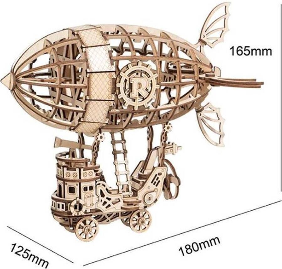 Robotime Houten bouwpakket Rolife zappelin 176 onderdelen