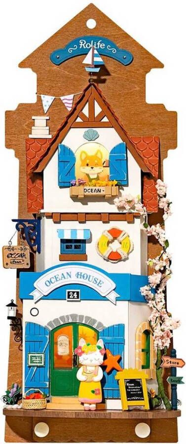 Robotime Island Dream Villa DS022 DIY miniatuurhuisje droom villa Miniatuur Poppenhuis Bouwpakket hout