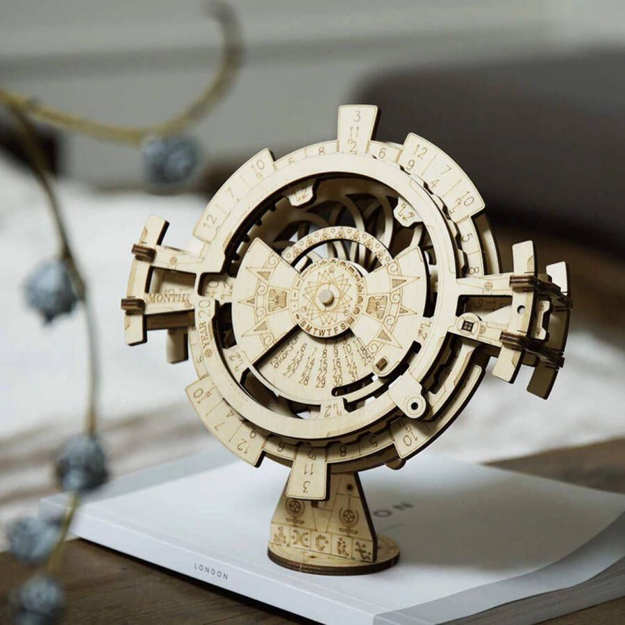 Robotime Kalender 3D Houten puzzel DIY Bouwpakket Beweegbaar