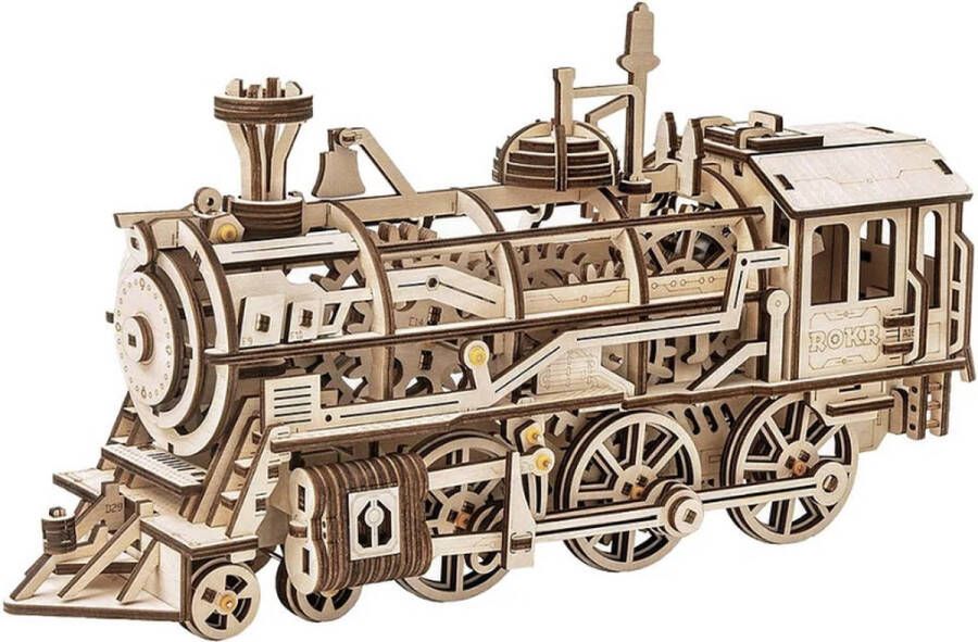 Robotime Locomotief Trein Stoomtrein Houten modelbouw DIY Hout 3D puzzel Tieners Volwassenen