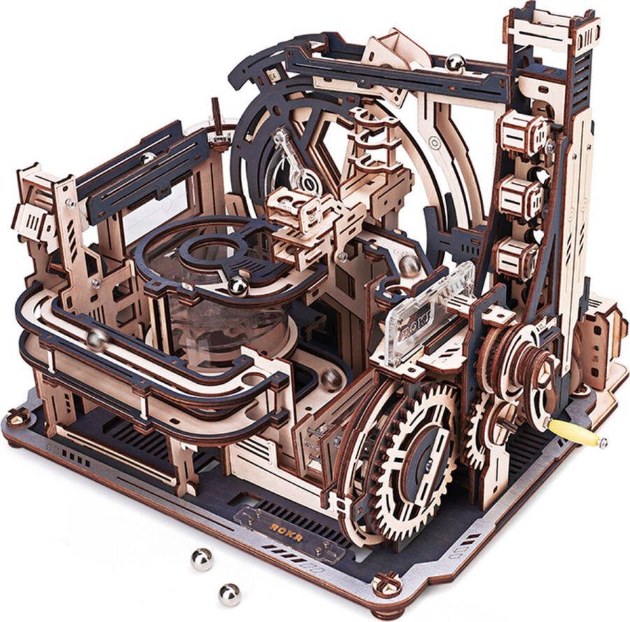 Robotime Marble Spaceport LGC01 Knikkerbaan Houten bouwpakket DIY Modelbouw Hobby Knutselen