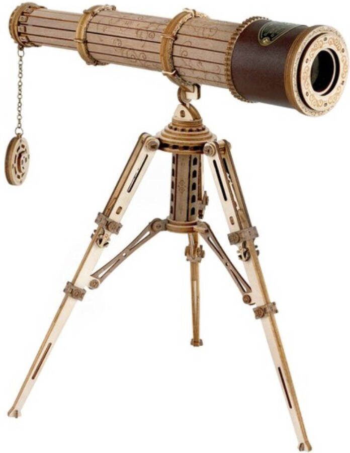 Robotime Modelbouw pakket Monucular Telescope Bouwpakket Hout Houten Telescoop Hout 3D Puzzel Tieners Volwassenen