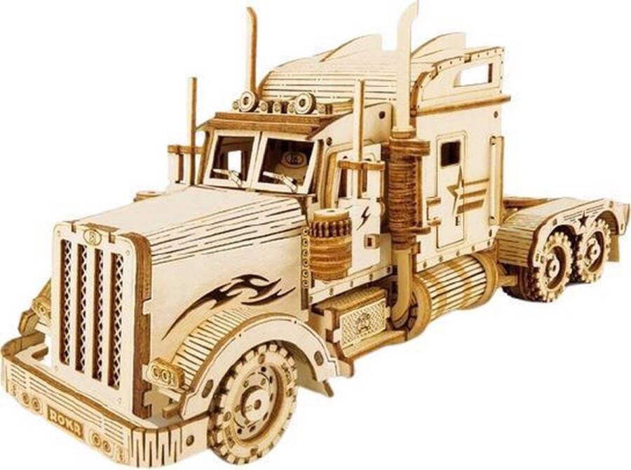 Robotime modelbouwpakket Heavy Truck 22 4 cm hout 286-delig