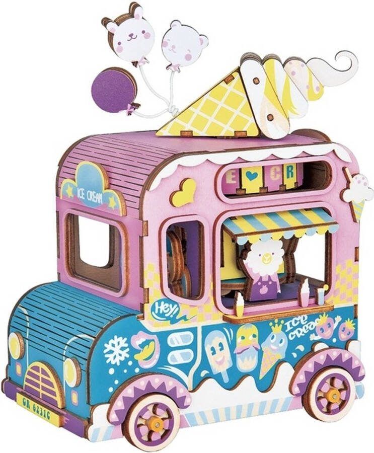 Robotime Muziekdoos DIY 3D Ice Cream Houten Modelbouw
