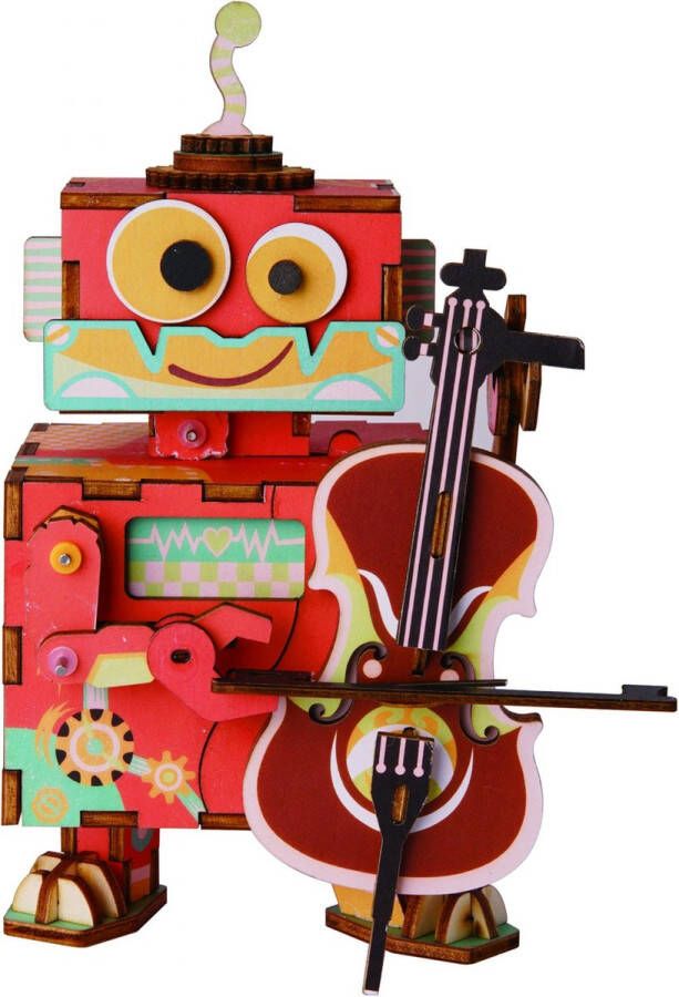 Robotime Muziekdoos DIY 3D Little Performer Houten Modelbouw