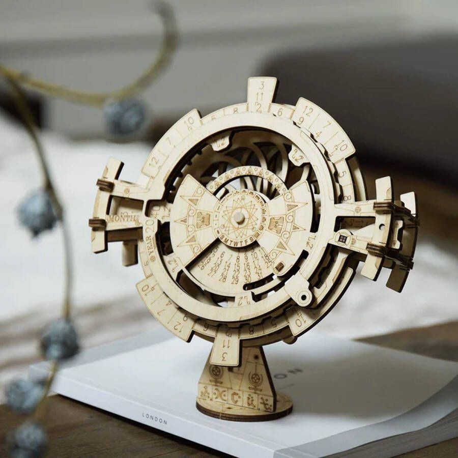 Robotime Perpetual Calendar Eeuwige kalender Houten modelbouw DIY Hout 3D puzzel Tieners Volwassenen