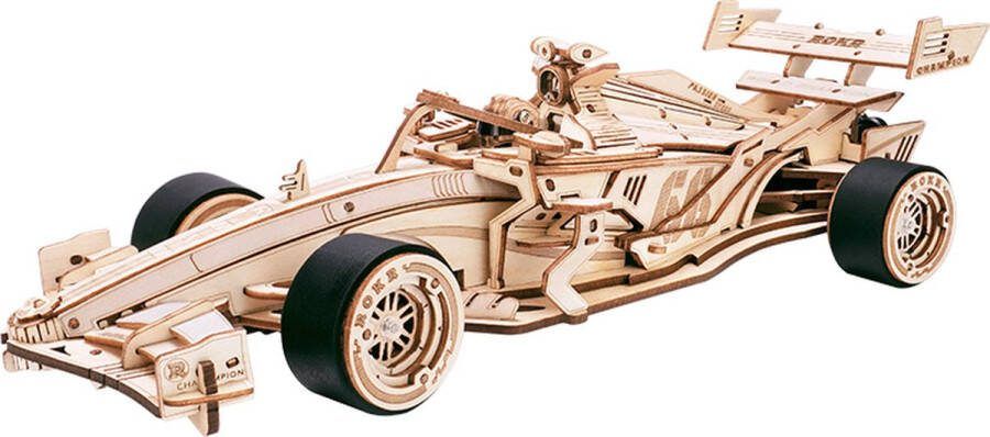 Robotime Racing Car Houten bouwpakket LK505 Knutselen Raceauto Sportauto Hobby Creatief