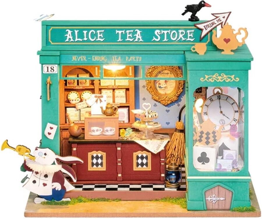 Robotime Miniatuur zelfbouw huisje Rolife Alice's Tea Store