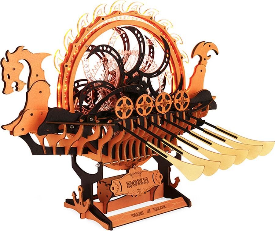 Robotime ROKR Viking Dragon Ship LK802 Bouwpakket Knutselen Modelbouw Volwassenen