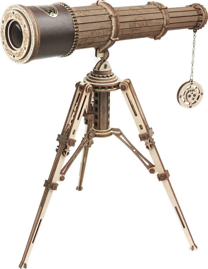 Robotime ROKR Modelbouw pakket Monucular Telescope ST004 Bouwpakket Hout Houten Telescoop