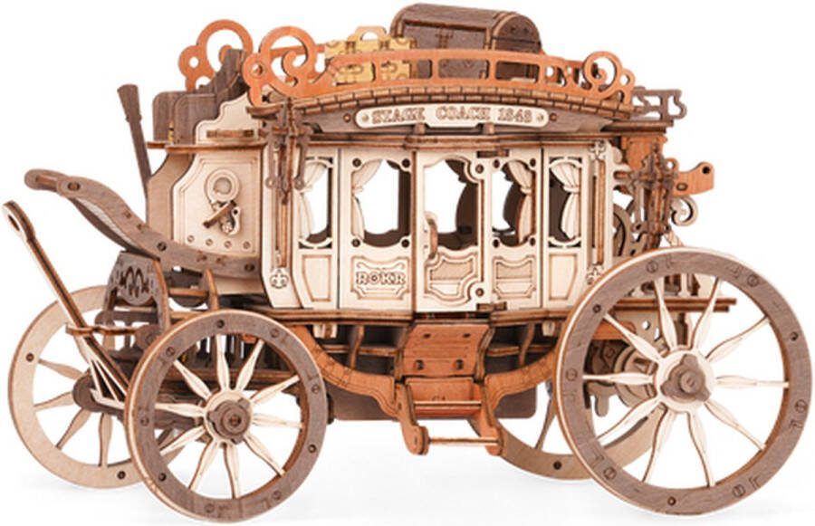 Robotime ROKR Stagecoach Music Box AMKA1 Knutselen DIY Miniatuur Hobby Bouwpakket Modelbouw