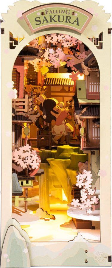 Robotime Rolife Falling Sakura TGB05 Book Nook DIY Miniatuurhuis Knutselen