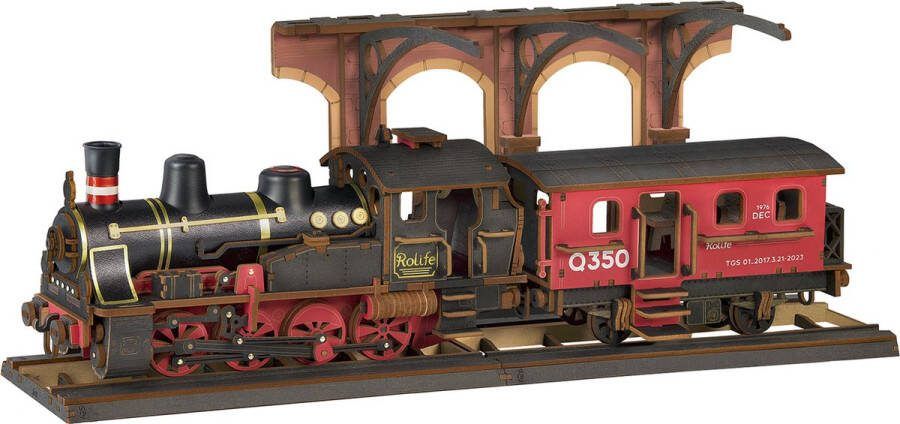 Robotime Rolife Steam Journey TGS01 Stoomtrein Bouwpakket Knutselen Hobby