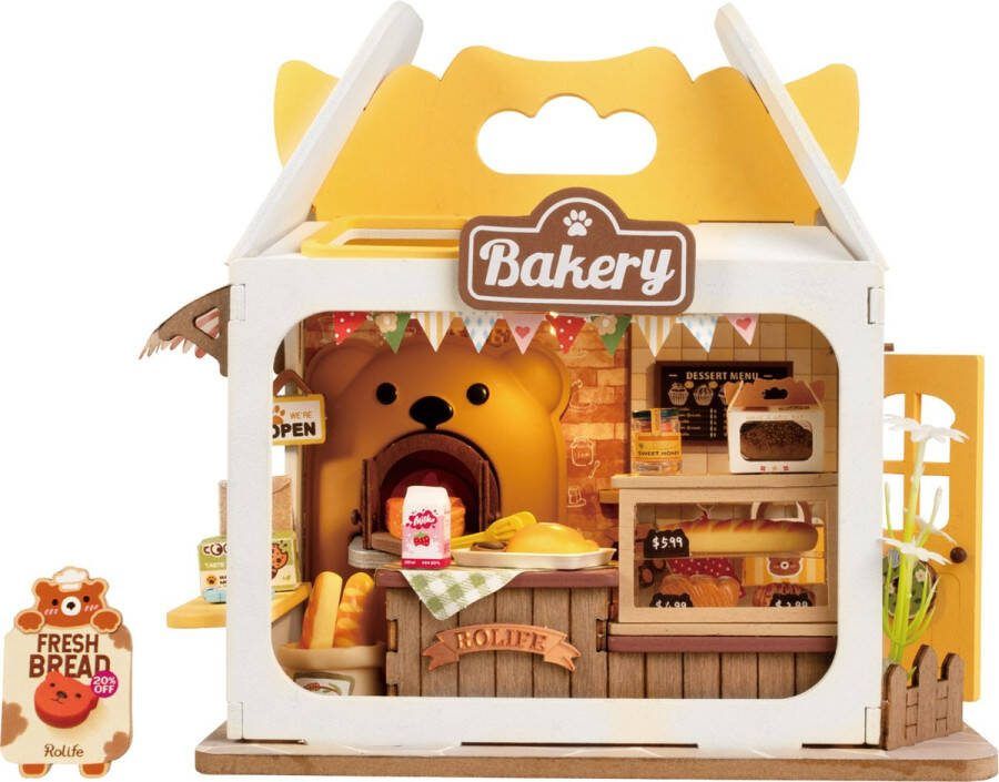Robotime Rolife Teddy's Breadbox DS033 Knutselen DIY Miniatuur Hobby Miniatuurhuisje Creatief