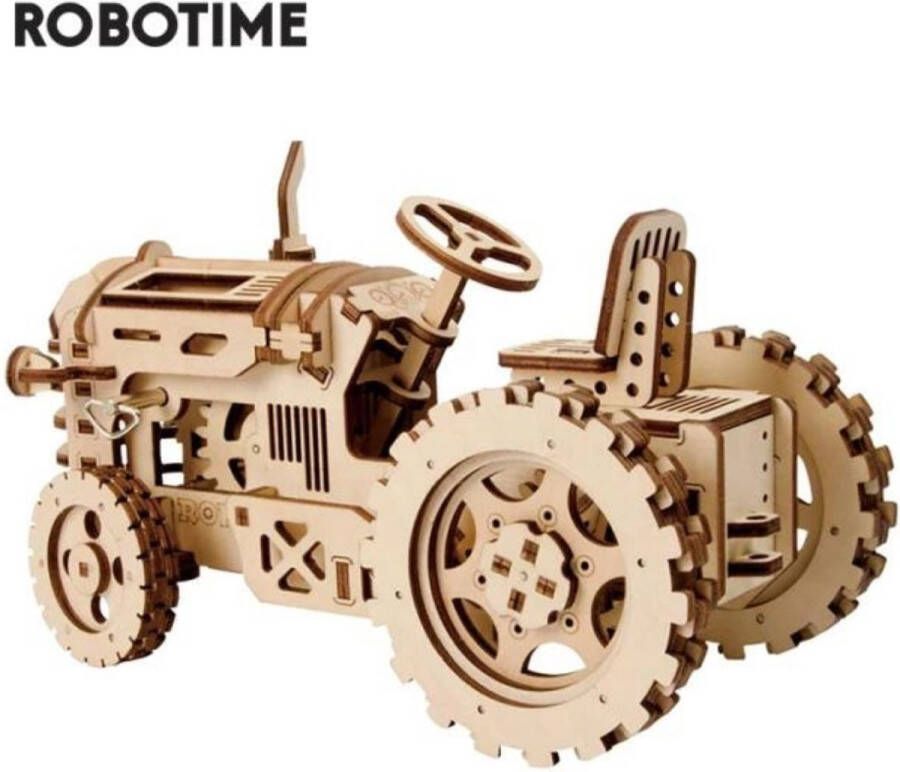 Robotime tractor Rokr Houten puzzel Volwassenen 3D puzzel Modelbouw DIY