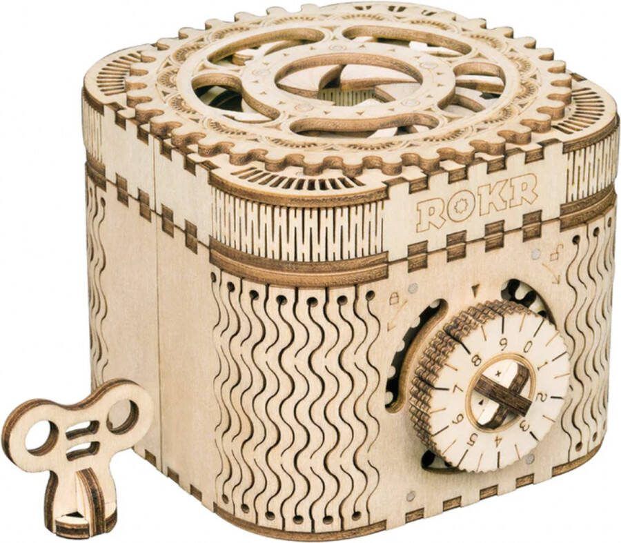 Robotime Treasure Box houten Schatkist Modelbouw 3D puzzel Sciencefiction DIY Hout 3D puzzel Tieners Volwassenen