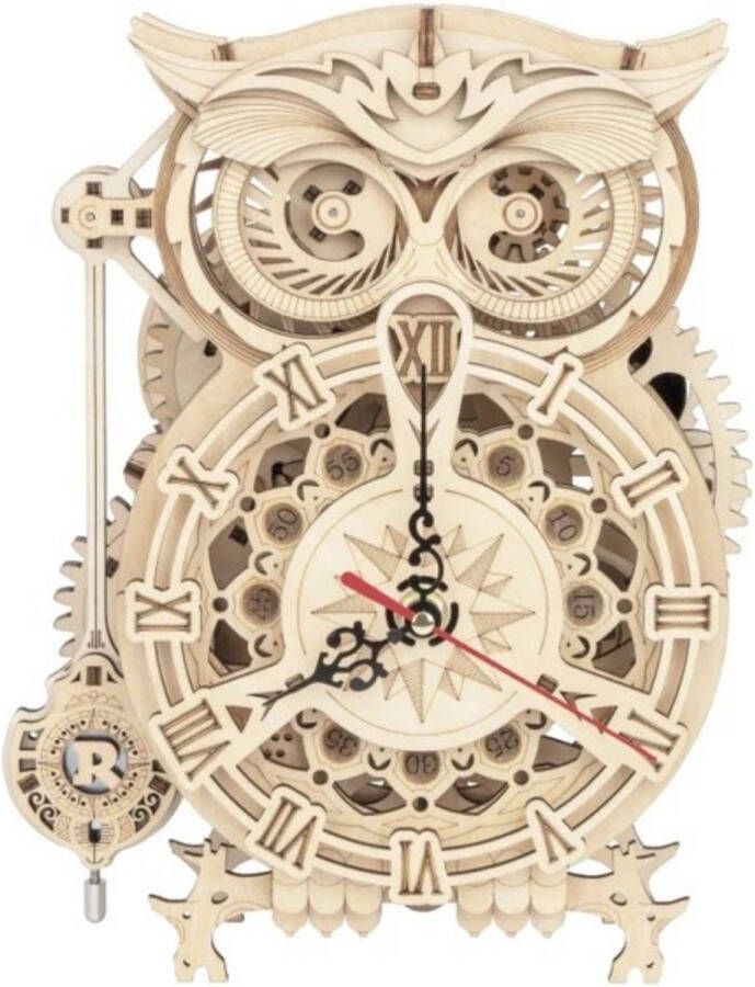 Robotime Uil klok Wandklok Rokr 3D puzzel Industrieel Modelbouw DIY