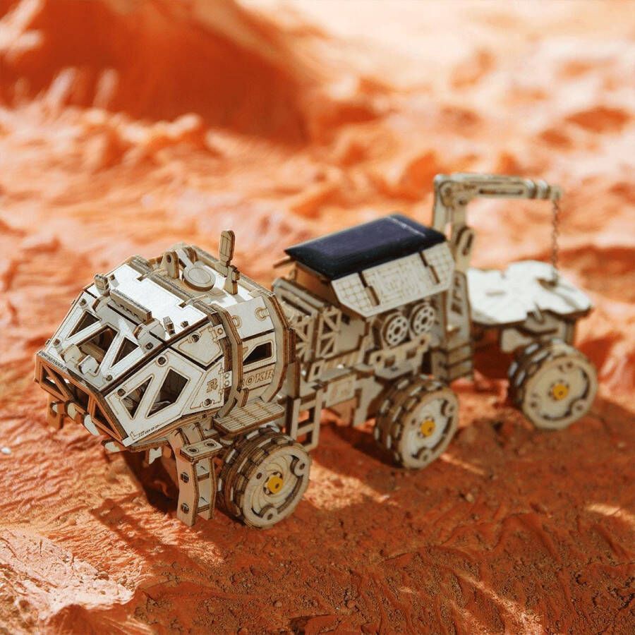 Robotime Voordeelpakket Space Hunter Solar – Rambler Rover – Harbinger Rover – Vagabond Rover – Navitas Rover Houten Modelbouw – Modelbouwpakket